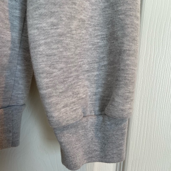 Disney Minnie Mouse Floral Embroidery Fleece Sweatshirt Hoodie Gray/Multicolor - Picture 4 of 10